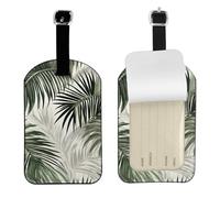 Transparent Palm Leaf Pattern Print Elegant Tag Stylish tag Luggage Tag 4.3 x 2.76 Inch for Suitcases Travel Bags