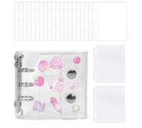 Transparent Paper Binder - Portable Adhesive Notebook - Portable Adhesive Book, for Receipt Tickets Students Teachers Office Professionals Administrative School