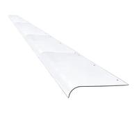 Transparent Patio Canopy Roof Multi-Purpose Curved Canopy with Accessories Durable Polycarbonate Hollow Sheet Door Canopy 390cm/153.5in Outdoor Shelter
