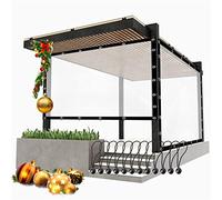 Transparent PE Tarp Canopy Cover 0.12mm, Waterproof Awning for Pergola, Porch, Conservatory, Cabana - UV Protection, Anti-Aging, Customizable (19.68x13.12ft/6x4m)