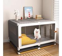 Transparent Pet Cage with Pull-out Tray for Indoor and Outdoor Use - Safe Play and Relaxation for Pets