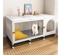 Transparent Pet Cage with Pull-out Tray for Safe Play and Relaxation, Ideal for Indoor and Outdoor Use