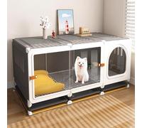 Transparent Pet Cage with Pull-out Tray for Safe Play and Relaxation, Ideal for Indoor and Outdoor Use