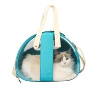 Transparent Pet Carrier Bag, Breathable and Comfortable PVC Cat Dog Travel Tote with Secure Locking Mechanism, Ventilated Design, Ergonomic Shoulder Strap, Perfect for Walking, Hiking