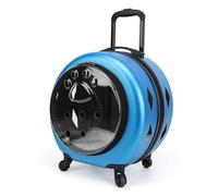 Transparent Pet Carrier on Wheels, Portable Travel Trolley for Cats, Large Capacity Capsule Backpack for Outings