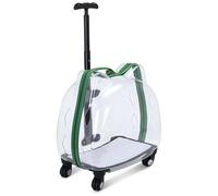 Transparent Pet Trolley Case, Breathable Hard Backpack with Rolling Wheels for Cats and Small Dogs - Ideal for Travel