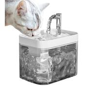 Transparent Pet Water Dispenser, Small Medium Dog Water Fountain, Automatic Pet Drinking Fountain, Continuous Water Supply Bowl 17x12.7x14cm/6.69x5x5.51 inches for Small Medium Cats and Dogs