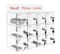 Transparent Phone Holder with 12 Acrylic Slots Wall Mounted Mobile nizer for Smartphones Clear Storage Cabinet for Phones Stylish Phone Accessory