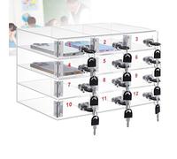 Transparent Phone Safe with Lock, 12 Slots - Ideal for Schools, Offices, Factories - Secure Storage Solution for Mobile Devices
