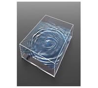 Transparent Photo Tank Decorative Props Underwater Advertising Solid Acrylic Fish Tank Sink for Storing Portrait Photos(15x15x20cm/5.9x5.9x7.8in)