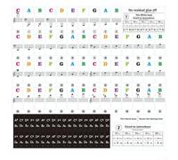 Transparent Piano Keyboard Stickers 88 Keys Colorful Notes