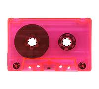 Transparent Pink Blank Cassette Tape for Recording / Mixtapes in Clear Cassette Cassete - 5 Pack with 60 Minutes Recording Time