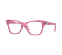 Transparent Pink Eyewear Frames, female, Versace, Glasses, Pink, 50 MM, Accessories 50 MM