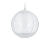 Transparent plastic ball for hanging 2 parts diam. 5 cm.