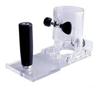 Transparent Plastic Base Cover for Edge Trimmer Woodworking Engraving Machine, Clear Protective Guard For Various Electric Trimming Tools, Black Variant(A)