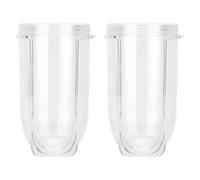 Transparent Plastic Blender Cup 16Oz Tall Jar Container Replacement, Compatible for MagicBullet， MB 1001 250W Juicer Easy-Clean Dishwasher Safe