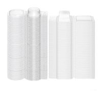 Transparent Plastic Clamshell Moulds for Wax Melts, 100 Count, Multiple Uses (100pc squares)