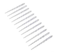 Transparent Plastic Icicle Drop Set 12pcs Clear Christmas Tree Trims Elegant Hanging Ornaments Indoor Holiday Decor 15cm(B-L)