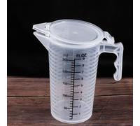 Transparent Plastic Measuring Jug with Lid, 250ml Measuring Cups with Handle for Baking, Coffee, Liquid, Drinks, Kitchen & Lab Scale Cup