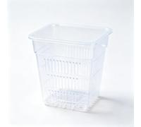 Transparent Plastic Orchid Pots Square 5pcs Breathable Ventilated