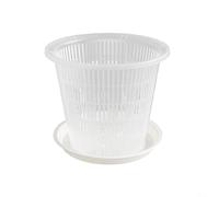 Transparent Plastic Plant Pots, Transparent Orchid Plant Pot with Stomata Plastic Flower Pot with Root Control