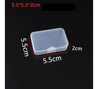 Transparent Plastic Storage Box for Small Components - 3 Compartment Organizer Case for Screws, Wires, Cosmetics and Office Supplies (5.5x5.5x2cm)