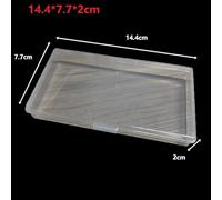 Transparent Plastic Storage Box for Small Components, Screws, Cables, Cosmetics and Electronics - 17.5 x 10.6 x 2.5cm Organizer Case with Clear Compartment for Home, Office, Workshop Use