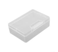 Transparent Plastic Storage Box with Lockable Lid for Jewelry Makeup Pills Stationery Small Parts Organization Clear Visible Compact Case(10X7X3.2cm)