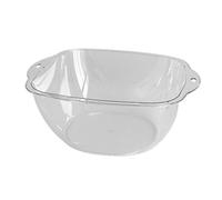 Transparent Plastic Washbasin Stylish Simple Thickened Durable Clear Face Basin for Home Dormitory Travel PET Material 600g (L)