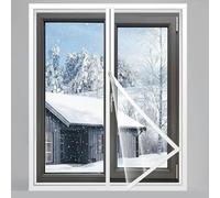 Transparent Plastic Window Insulation Kit with Zipper Custom Size Winter Frost Warm Curtains for Weatherproofing Windshield Cold Protection Windproof for Windows Office