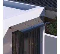 Transparent Polycarbonate Awning for Door Entrance Patio Balcony Eaves Cover WeatherResistant Shelter for Front/Back Door Garden Courtyard (50x120cm/20x47in)