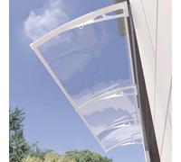 Transparent Polycarbonate Canopy 60x80cm - Outdoor Awning for Doors, Windows & Balconies - Durable, Weatherproof Sheltering Solution (White, 60x80cm)