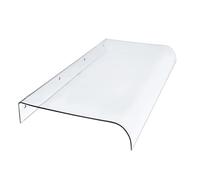 Transparent Polycarbonate Canopy for Doors & Windows, 50cm Depth, Adjustable Length 80-700cm, Weather-Resistant Outdoor Awning, Size: 50x260cm