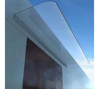 Transparent Polycarbonate Canopy UV Protection Awning Curved Window Cover Sun Snow & Rain Shield for Garden & Outdoor Terrace (50x120cm)