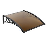 Transparent Polycarbonate Door Canopy 60x250cm Curved Entrance Awning for Front Door Weatherproof Overhead Shelter Durable Patio Cover Stylish Entryway Protection