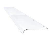 Transparent Polycarbonate Door Canopy - Multi-Purpose Curved Patio Awning, 190cm/74.8in Sun Shade with Accessories, Durable Outdoor Shelter for Doorways and Windows