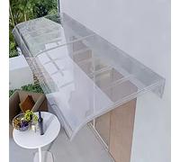 Transparent Polycarbonate Door Canopy UV Protection Rain Shield Soundproof Entrance Awning Modern Shed Roof Over Door (50x280cm/20x110)