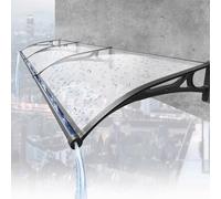 Transparent Polycarbonate Garden Awning for Doors & Self-Cleaning Weather-Resistant & UV-Proof 100 x 140 cm Outdoor Shelter Solution