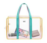 Transparent Pool Bag - Large Capacity Waterproof Tote Tote Organizer with Clear Zipper | Beach Paper for Beach, Swimming, Dating, Gym Equipment, Vet, pink, Please refer to the description, Please