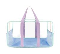 Transparent Pool Bag - Large Capacity Waterproof Tote Tote Organizer with Clear Zipper | Beach Paper for Beach, Swimming, Dating, Gym Equipment, Vet, Blue, Fare riferimento alla descrizione