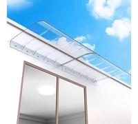 Transparent Porch Awning,Modern Curved Door and Window Awning,UV Protection,Rain and Snow Protection,Invisible Front Door Awning,Transparent Polycarbonate Rain Cover (50x120cm/20x47in,A)