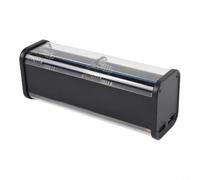 Transparent Power Bank Case for 8x 21700 Flat Batteries, 22.5W PD Fast Charging DIY Box with LED Display, Dual USB Output Input(black)