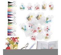 Transparent Pressed Flowers Bookmark | Handmade Floral Craft Set | Beautiful Handmade Floral Craft Accessory as a Gift Idea for Book Lovers