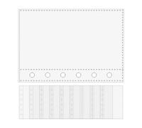Transparent Protective Cases - 8.6 x 13 cm Planner Bags, Six Hole Paper Protectors, Ten Pack Display Folders, Mini Scrapbook Accessories
