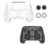 Transparent Protective Cover Case for Steam Controller 2, Protective Sleeve Skin Case Cover Anti-Drop Shockproof Protector Shell Case with Keycaps for Steam Controller 2 Handheld Gaming Console (1)