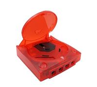 Transparent Protetive Shell For Dreamcast DC Retro Video Game Console Replacement Shock Absorbing Protective Case Plastic Shell Game Accessory (Transparent Red)