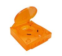 Transparent Protetive Shell For Dreamcast DC Retro Video Game Console Replacement Shock Absorbing Protective Case Plastic Shell Game Accessory (Transparent Orange)