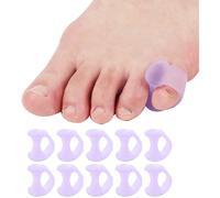 (Transparent purple) Gel Toe Separators,10 Pack Pinky Toe Spacers For Overlapping Toes, Bunions, Big Toe Alignment,hammer Toe Straighteners