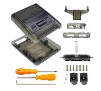 (Transparent purple, One size) Shockproof Shell for Retro Gaming Console Clear Box Replacement Impact Resistant Case Shell Transparent Housing Transparent black