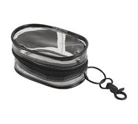 Transparent Purse: 9.7cm Transparent PVC Storage Earphone Case with Keychain, Small Dustproof Zipper Case, Mini Holder Organizer Imp